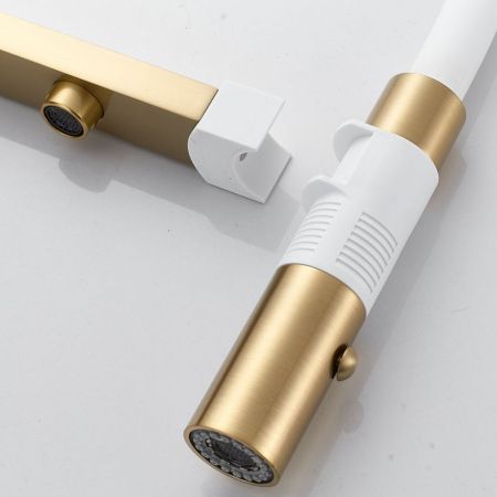 Смеситель для кухни Rose R958G, золотой сатин