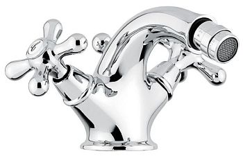 Emmevi Deco Classic, двухвентильный смеситель для биде с донным клапаном, цвет хром