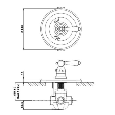 Nicolazzi Внутреняя часть для термостатического смесителя 3/4", без запорного вентиля, артикул 4913 (новый арт C4913)