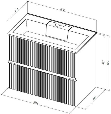 Тумба под раковину Aquanet Джейн 80 маренго, артикул 00313302