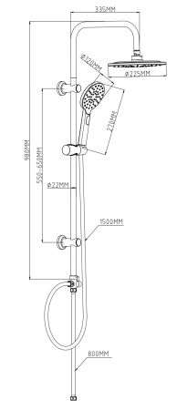 Душевая система, артикул: ST03, ESKO, артикул ST03