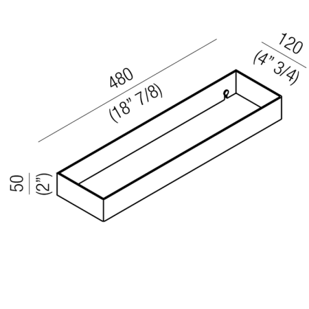 Agape 369 Полотенцедержатель, 48см, цвет: глянец, артикул A369201A