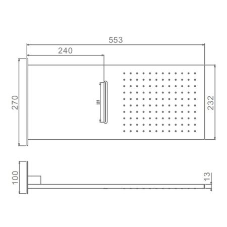 Верхний душ Raglo R452.01, хром