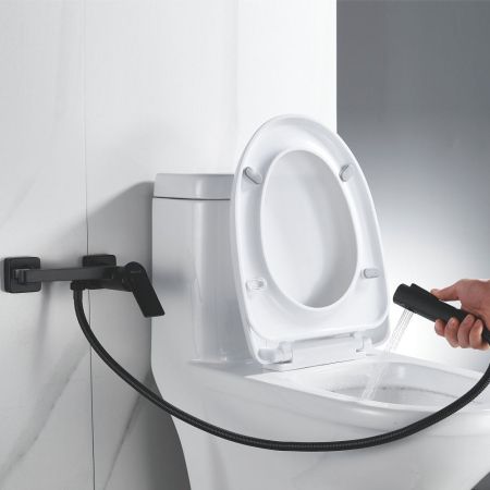 Гигиенический душ со смесителем Shevanik S4105H-1, черный