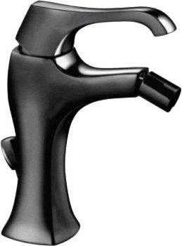 Emmevi Ares, однорычажный смеситель для биде с донным клапаном, цвет черный матовый
