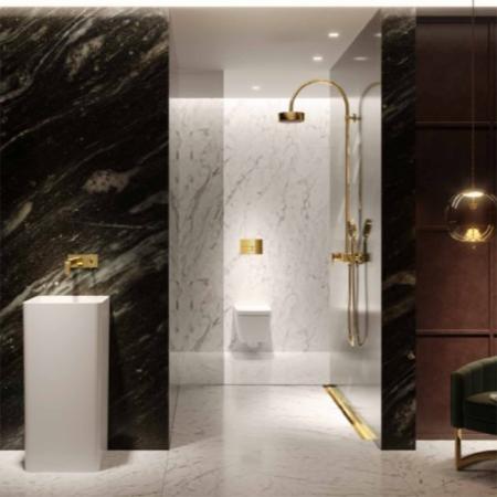 Профиль для душа TECEdrainprofile, 800 мм, PVD Brushed Gold Optic, артикул 670802