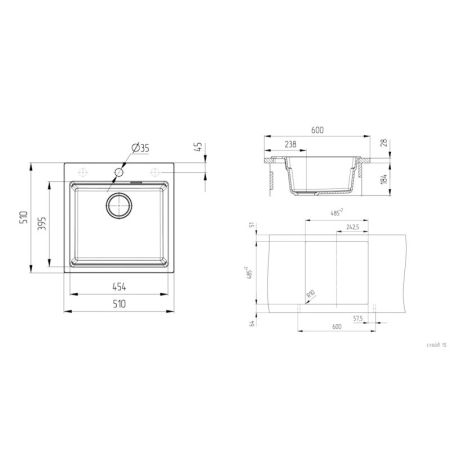 Кухонная мойка Grandex Aqua Comfort 500402, серый