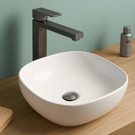 Донный клапан для раковины без перелива Knotlor BM9010GM, оружейная сталь, артикул BM9010GM