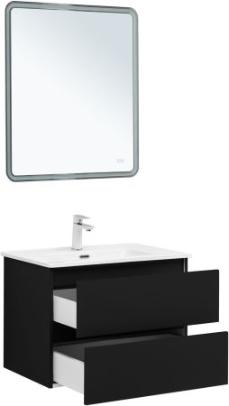 Тумба под раковину Aquanet Вега 2.0 70 черный, артикул 00337954