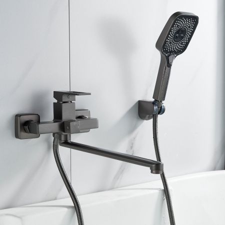 Смеситель для ванны Raffine F2296T, оружейная сталь, артикул F2296T