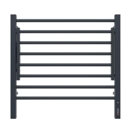 Полотенцесушитель электрический с полкой Terminus Горизонт П8 60х60 КС, черный муар, артикул 4670078543523