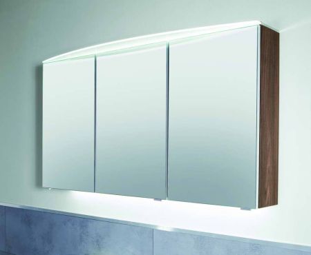 Puris Speed, зеркальный шкаф (3 двери) с LED подсветкой 1000 мм, цвет дуб чарлстон, артикул S2A431081(180)