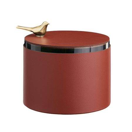 ADJ Шкатулка Bird диаметр 15хH10см, цвет бордо/золото, артикул 5015B.30.O