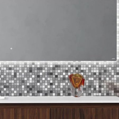 SALINI Зеркало для ванны OMBRA с LED подсветкой 1000х700х25 мм, влагостойкое AGC Сrystalvision, сенс выкл, крепления,обогрев, антизапот, артикул 27M011070BH