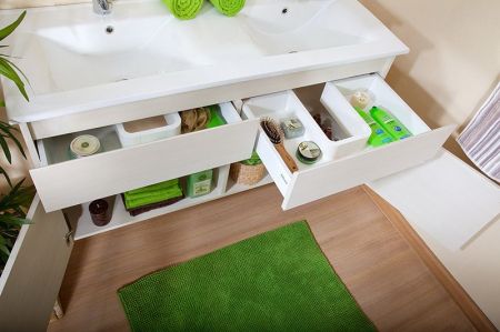 Тумба под раковину Бриклаер Мадрид 120D подвесная серая лиственница, артикул 4627125410079