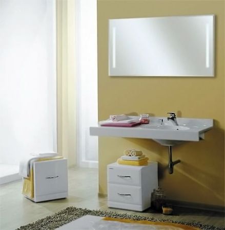 Раковина Акватон Отель 3 120 Белая L, артикул 1A70093NOT01L