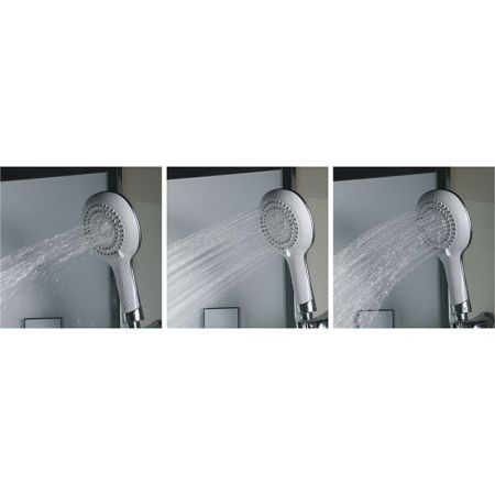 Душевая кабина Black&White Galaxy G5501-80х80 с гидромассажем профиль Серебристый хром задняя стенка Белая