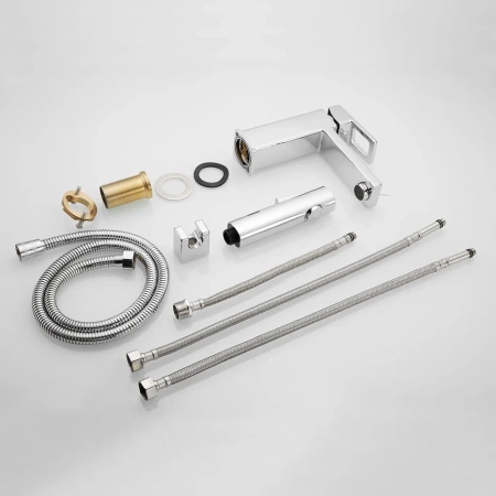 Смеситель для раковины с гигиеническим душем Shevanik S8271, хром, артикул S8271