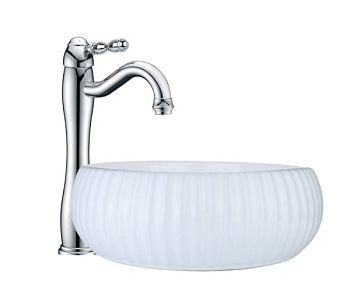 Комплект Bronze de Luxe: раковина Эмеральда 1382W со смесителем TIFFANY C912