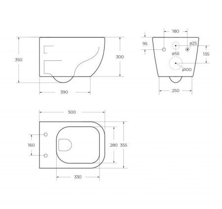 Унитаз подвесной безободковый с сиденьем BELBAGNO ALPINA, артикул BB10100CHR/SC