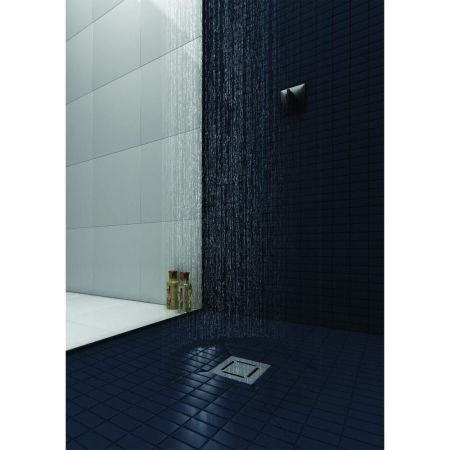 Трап BERGES водосток PLATZ Norma 150х150, хром глянец, S-сифон D50 H60 боковой, артикул 091159