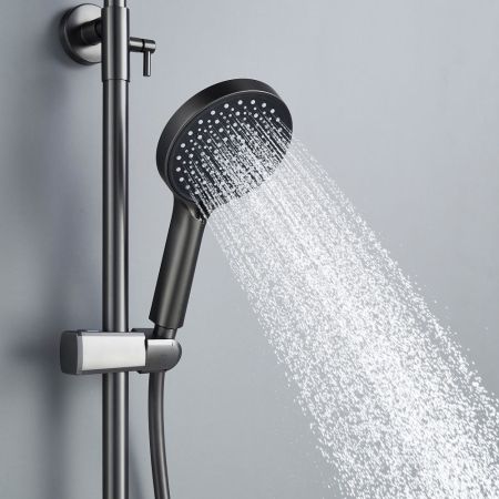 Душевая система Shevanik S4336T, оружейная сталь