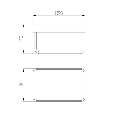 Держатель для туалетной бумаги с полкой WONZON & WOGHAND GRAFFITY, Брашированное золото (WW-9366-BG), артикул WW-9366-BG