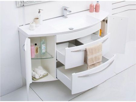 Тумба под раковину De Aqua Лонг 140 белый, артикул 00186446