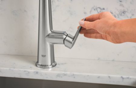 Смеситель для кухни GROHE Veletto с высоким выдвижным изливом, суперсталь (30419DC0) Смеситель для кухни GROHE Veletto с высоким выдвижным изливом, суперсталь (30419DC0)