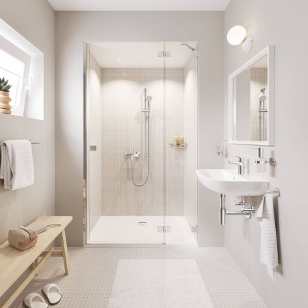 Смеситель для раковины  GROHE BAU LOOP 23335001 (хром, L-9,3 H-8,9), шт, артикул 23335001