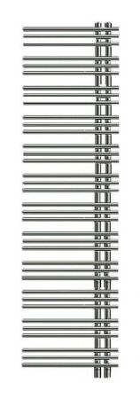 Электрический полотенцесушитель Zehnder Yucca asymmetric YAE-170-060/YD Белый правый с электропатроном WIVAR и блоком ДУ, артикул YAER-170-060/YD