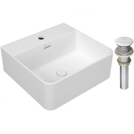 Раковина Owl 1975 Vinkel 42 OWLB191000 Белая глянцевая с донным клапаном