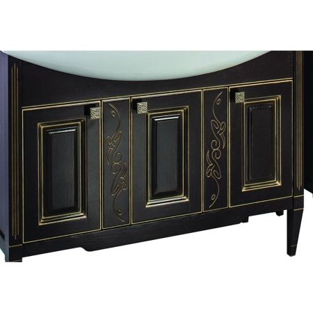 Тумба под раковину ASB-Woodline Модена 105 Орех с золотой патиной, артикул 9133