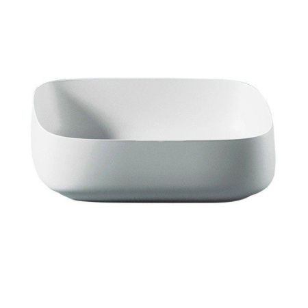 ARTCERAM COGNAC Раковина настольная Quadro 55x35 см, цвет матовый белый, Saniglaze, артикул COL008 05 34