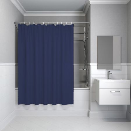 Штора IDDIS для ванной 200x180 см темно-синий PE (P05PE18i11), артикул P05PE18i11