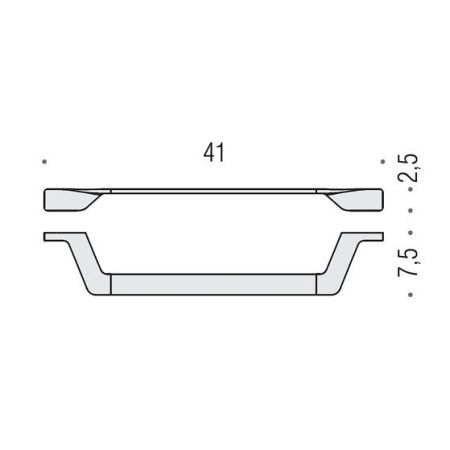 Colombo Alize Полотенцедержатель 41 см, цвет: хром, артикул B2509.CR