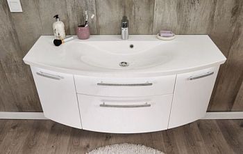 Puris Vuelta, тумба под раковину 1200 мм, цвет белый высокоглянцевый