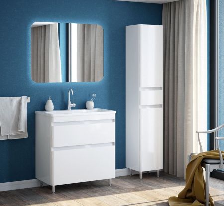 Тумба напольная "Алабама 80 Z2", белая, Adel 80, артикул SD-00000595