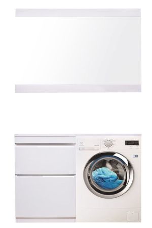 Тумба напольная "Даллас 130", Люкс белая, PLUS, ЭМАЛЬ, артикул СС-00002348