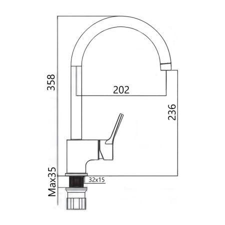 Смеситель для кухни Maretti Elena EA31RZZ163, хром