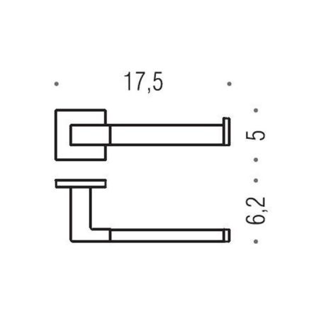 Colombo Basic Q Держатель туалетной бумаги 17.5см, цвет: хром, артикул B3708S.CR