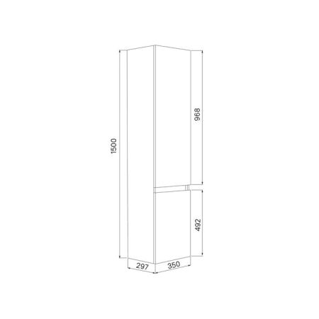 Пенал IDDIS подвесной 35 см, Zodiac белый (ZOD35W0i97), артикул ZOD35W0i97