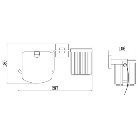 Держатель для туалетной бумаги и освежителя Savol S-L06551C, бронза, артикул S-L06551C