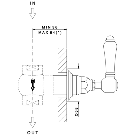 Внутренняя часть, Nicolazzi, назначение-для запорного вентиля, стандарт подвода воды-3/4", артикул 4911
