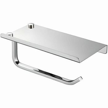 Держатель для туалетной бумаги с полочкой Haiba HB330, хром