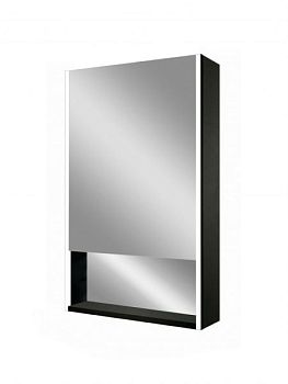 Зеркало-шкаф с подсветкой и полкой ART&MAX Foggia AM-Fog-600-800-1D-L-DS-F-Nero