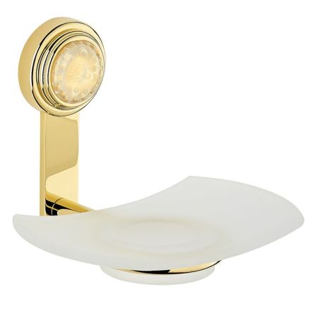 THG DAHLIA Мыльница подвесная, матовое стекло, цвет полированное золото, артикул A41-F01-500