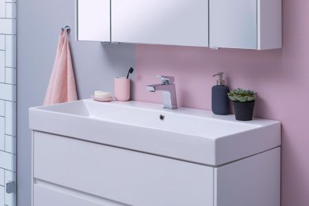 Тумба с раковиной Aquanet Бруклин 100 белый, артикул 00212599