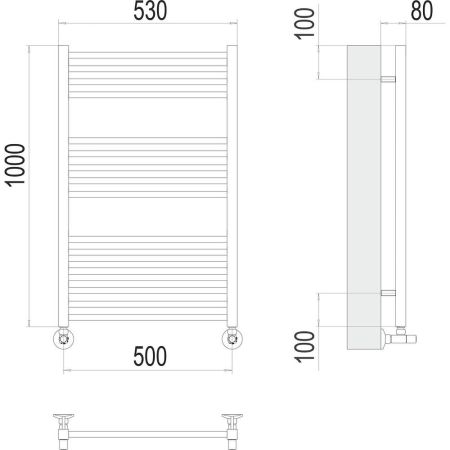 Полотенцесушитель водяной Terminus Сицилия П16 50х100, артикул 4670078530806