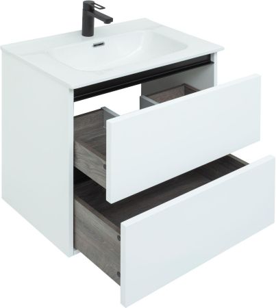 Комплект мебели для ванной De Aqua Ариетта NEW 60 белый матовый, артикул 00271967